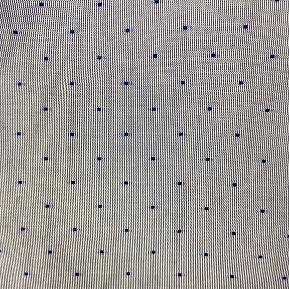 Ryan Seacrest Men's Gray w/ Blue Dots Long Sleeve Shirt. Sz: 17 - 34/35 - Picture 6 of 10